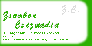zsombor csizmadia business card